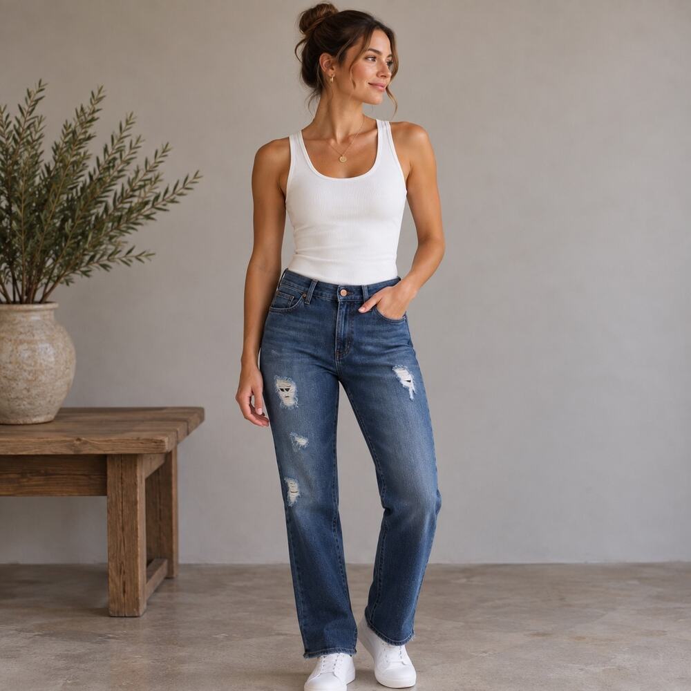 MIH Blue Denim The Jane NWT Midrise Cropped Jean 30